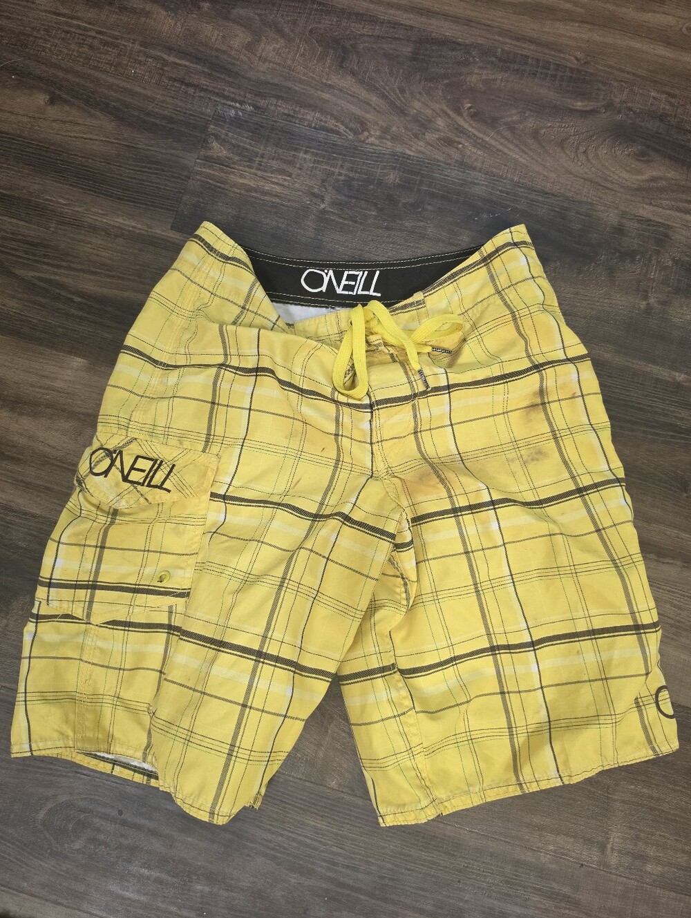 O'Neill Plaid Swim Trunks Board Shorts W28
